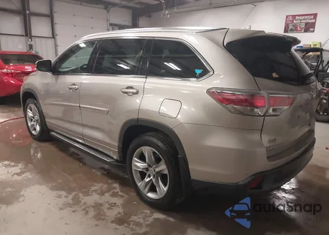 2014 Toyota Highlander Limited V6 from USA, damaged, VIN 5TDDKRFH4ES029518